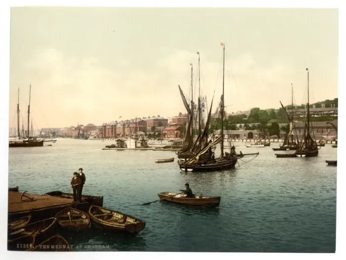 Framed Print : The Medway, Chatham, England Framed Print : The Medway, Chatham, England