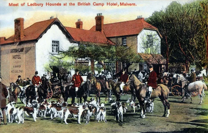Framed Print : Meet of the Ledbury Hounds - British Camp Hotel, Malvern Framed Print : Meet of the Ledbury Hounds - British Camp Hotel, Malvern