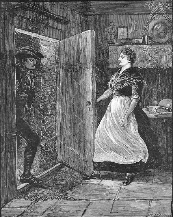 Framed Print : A Meeting at the Front Door Framed Print : A Meeting at the Front Door