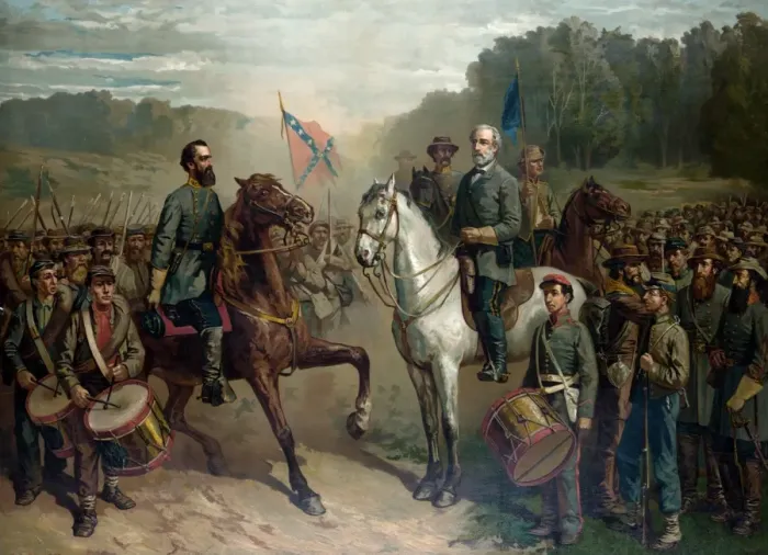 Framed Print : Last meeting between Gen. Lee & Jackson Framed Print : Last meeting between Gen. Lee & Jackson