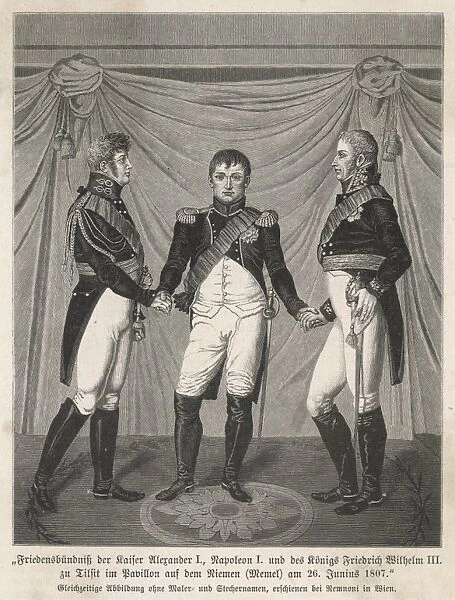 Meeting of three leaders at Tilsit, Napoleonic Wars
