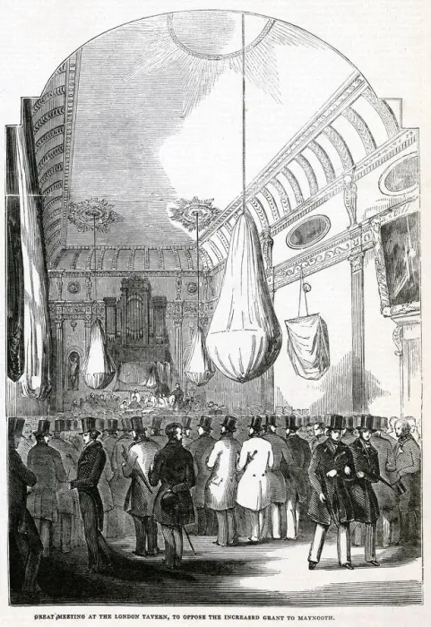 Framed Print : Meeting opposing the grant to Maynooth