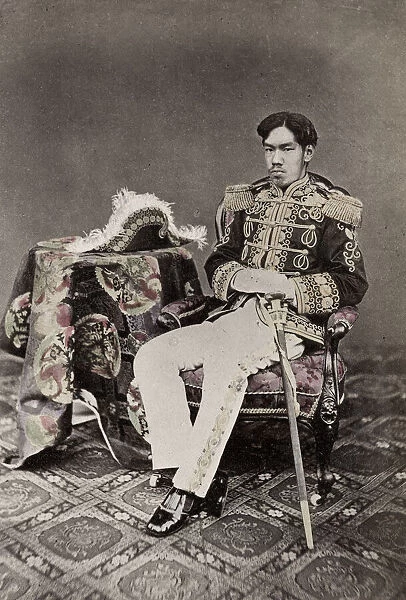Meiji Emperor, Japan, in miliray uniform, 1870 s