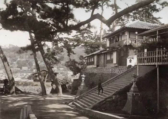 Framed Print : Meiji era Japan: Daitokuji Temple at Nagasaki Framed Print : Meiji era Japan: Daitokuji Temple at Nagasaki