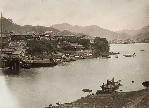 Meiji era Japan: view of Inasa at Nagasaki