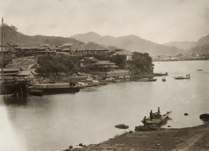 Framed Print : Meiji era Japan: view of Inasa at Nagasaki Framed Print : Meiji era Japan: view of Inasa at Nagasaki
