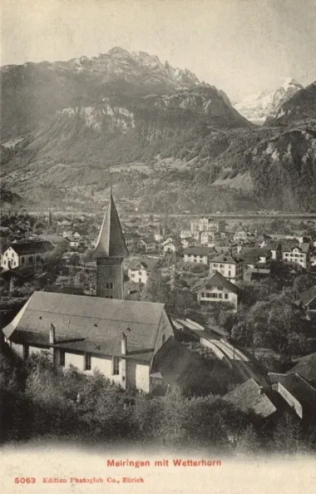 Framed Print : Meiringen, Switzerland and the Wetterhorn Mountain Framed Print : Meiringen, Switzerland and the Wetterhorn Mountain