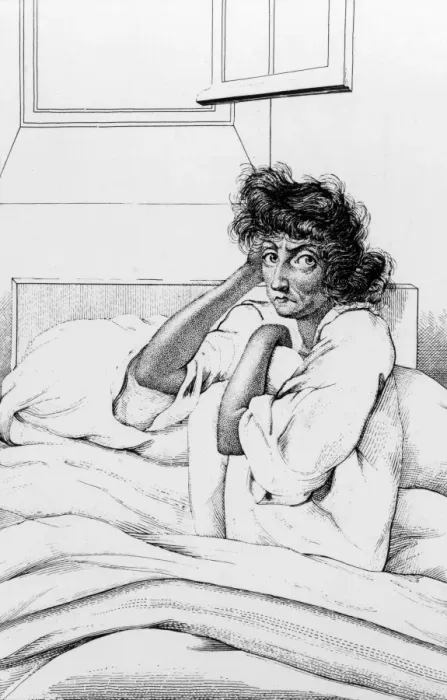 Framed Print : Melancholia patient, Charenton, 1838 Framed Print : Melancholia patient, Charenton, 1838