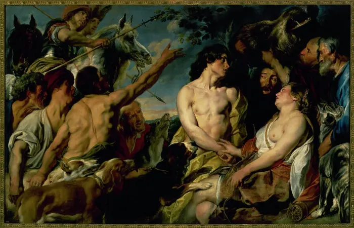 Framed Print : Meleager and Atalanta by Jacob Jordaens Framed Print : Meleager and Atalanta by Jacob Jordaens