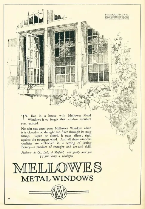 Framed Print : Mellowes Metal Windows Advertisement Framed Print : Mellowes Metal Windows Advertisement