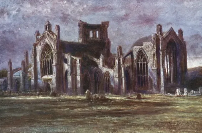 Framed Print : Melrose Abbey 1907 Framed Print : Melrose Abbey 1907