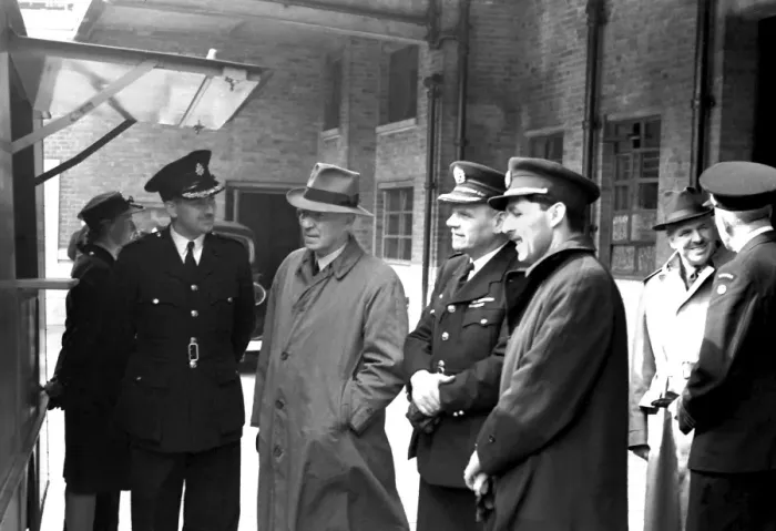 Framed Print : Members of Canadian Fire Service join NFS, WW2 Framed Print : Members of Canadian Fire Service join NFS, WW2