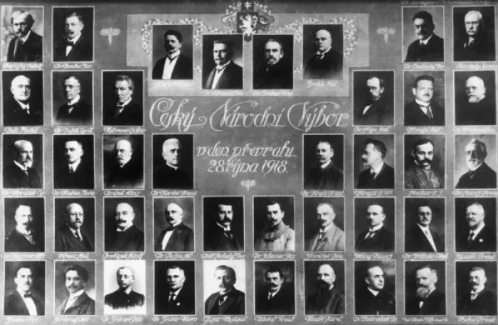 Framed Print : Members of Czech National committee under Masaryk Framed Print : Members of Czech National committee under Masaryk