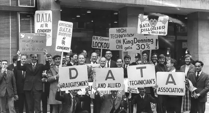 Framed Print : Members of DATA campaigning, Tothill Street, London Framed Print : Members of DATA campaigning, Tothill Street, London