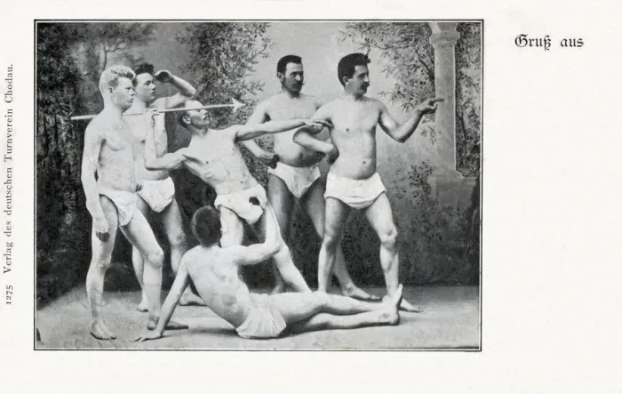 Framed Print : Members of the German gymnastics club at Chodov Framed Print : Members of the German gymnastics club at Chodov