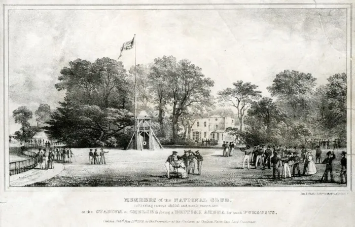 Framed Print : Members of the National Rifle Club at Chelsea Stadium Framed Print : Members of the National Rifle Club at Chelsea Stadium