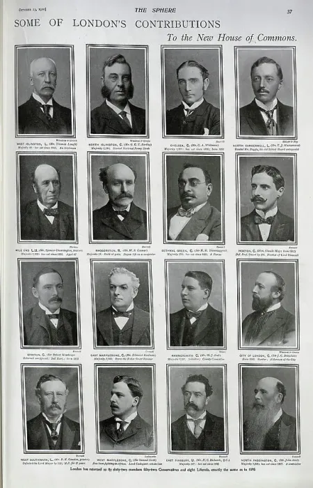 Framed Print : Members of the new house of commons 1900 Framed Print : Members of the new house of commons 1900
