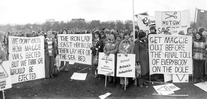 Framed Print : Members of NUTGW campaigning Framed Print : Members of NUTGW campaigning