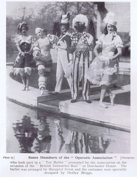 Members of the Operatic Association dressed for a Toy Ballet