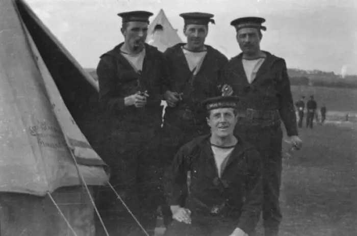 Framed Print : Four members of the Royal Naval Division Framed Print : Four members of the Royal Naval Division