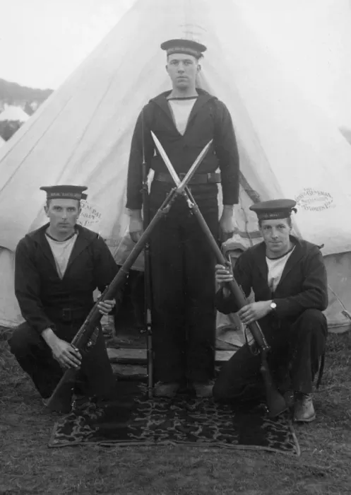 Framed Print : Three members of the Royal Naval Division Framed Print : Three members of the Royal Naval Division