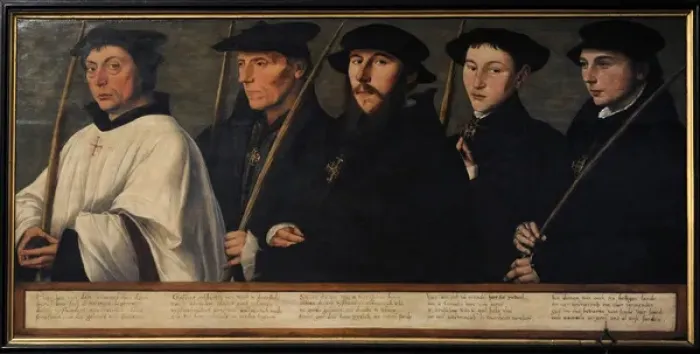 Framed Print : Five members of the Utrecht Brotherhood of Jerusalem Pilgrim Framed Print : Five members of the Utrecht Brotherhood of Jerusalem Pilgrim