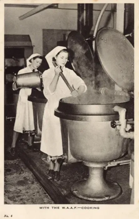 Framed Print : Members of the W. A. A. F. cooking Framed Print : Members of the W. A. A. F. cooking