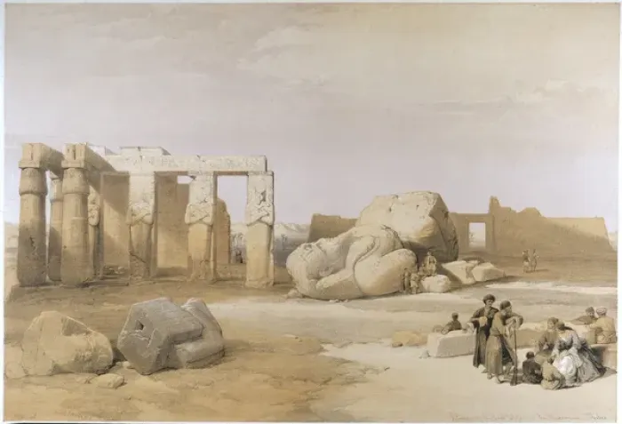 Framed Print : Memnonium / Thebes / 1848 Framed Print : Memnonium / Thebes / 1848