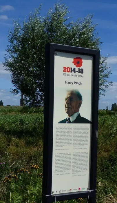 Framed Print : Memorial board for Harry Patch, the last British veteran Framed Print : Memorial board for Harry Patch, the last British veteran
