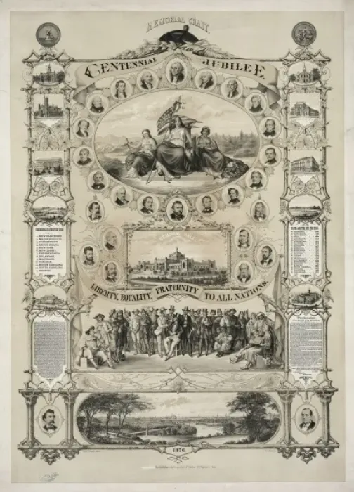 Framed Print : Memorial chart centennial jubilee Framed Print : Memorial chart centennial jubilee
