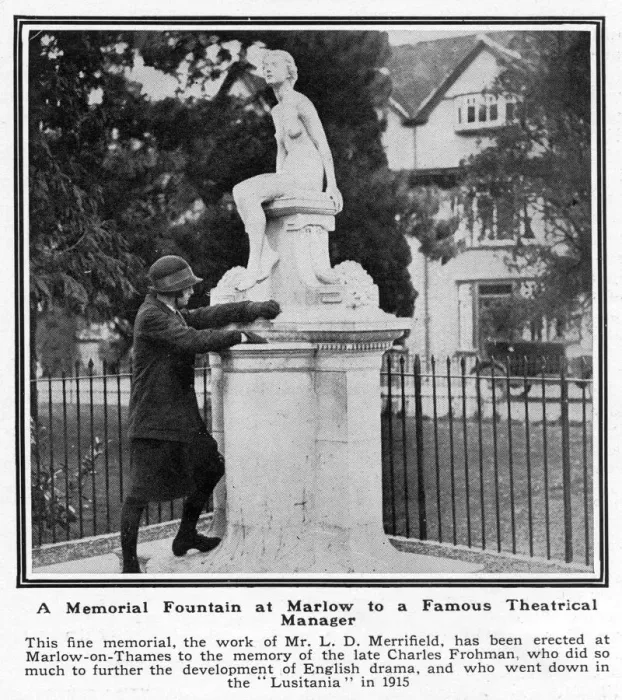 Framed Print : Memorial fountain at Marlow to Charles Frohman Framed Print : Memorial fountain at Marlow to Charles Frohman