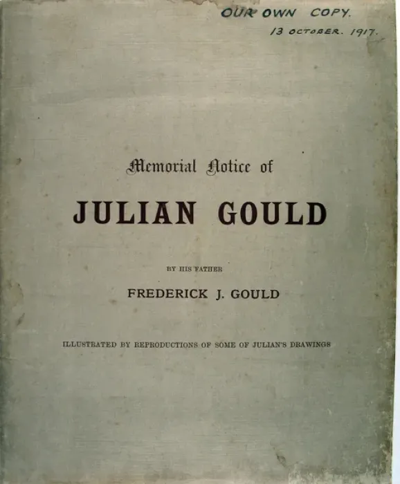 Framed Print : A Memorial Notice of Julian Gould, D Company Framed Print : A Memorial Notice of Julian Gould, D Company