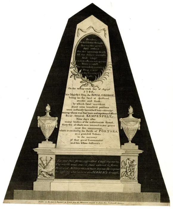 Framed Print : Memorial, at Portsea to the Crew of HMS Royal George Framed Print : Memorial, at Portsea to the Crew of HMS Royal George