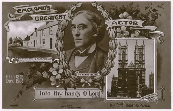 Framed Print : Memorial postcard to Sir Henry Irving Framed Print : Memorial postcard to Sir Henry Irving