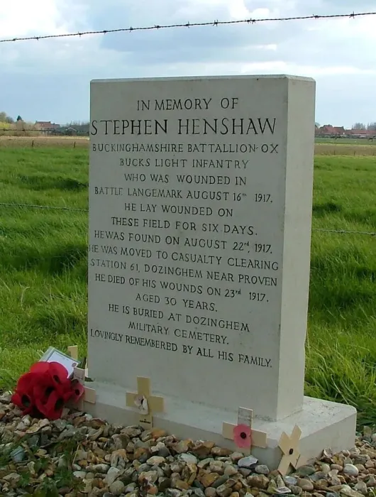 Framed Print : Memorial to Pte Henshaw, Springfield Farm, Vancouver Corner Framed Print : Memorial to Pte Henshaw, Springfield Farm, Vancouver Corner