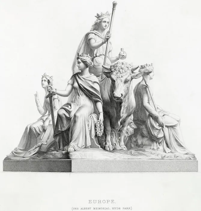 Framed Print : One of the memorial's corner statues (Europe) Date: built 1864 - 1876 Framed Print : One of the memorial's corner statues (Europe) Date: built 1864 - 1876