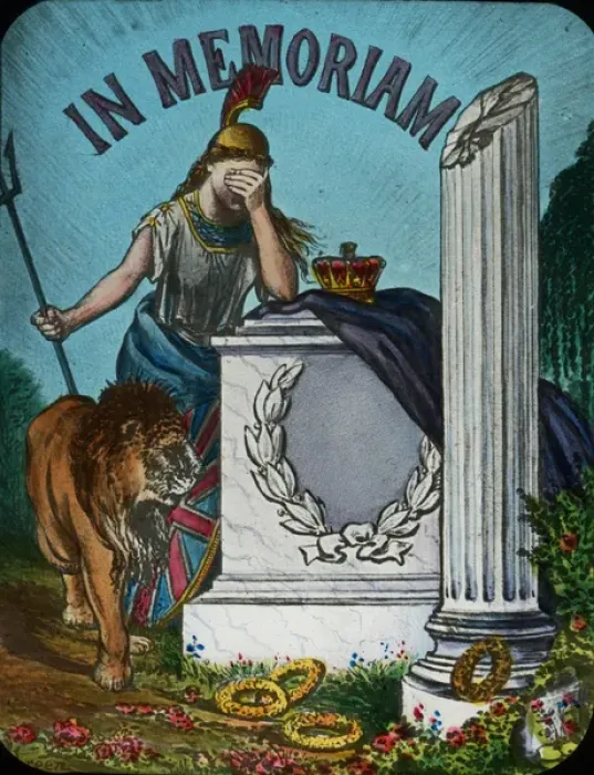 Framed Print : In Memoriam - a mourning Britannia Framed Print : In Memoriam - a mourning Britannia