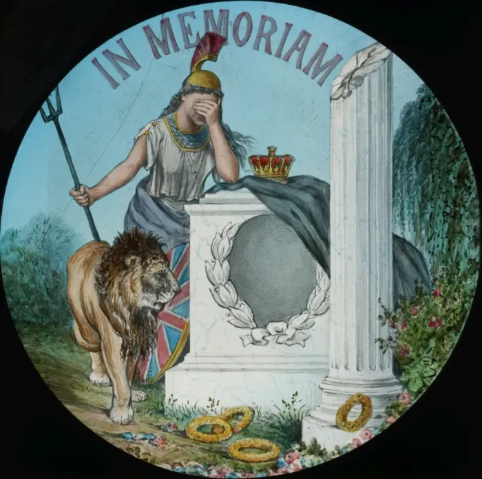 Framed Print : In Memoriam - a mourning Britannia Framed Print : In Memoriam - a mourning Britannia