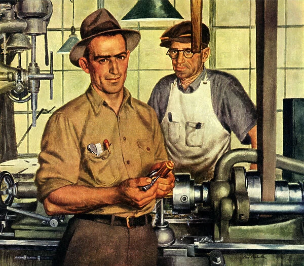 Men and Assembly Line Date: 1946