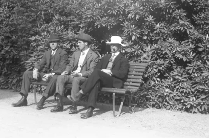 Framed Print : Three men on a bench Framed Print : Three men on a bench