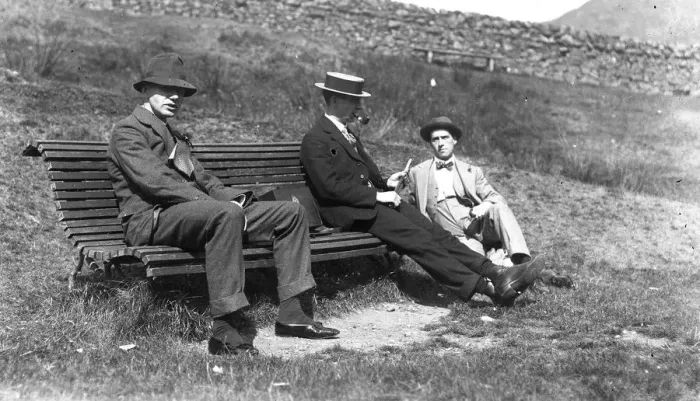 Framed Print : Three men on a bench Framed Print : Three men on a bench