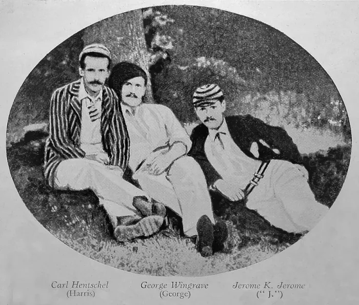 Framed Print : The Three men in a boat, Victorian period Framed Print : The Three men in a boat, Victorian period