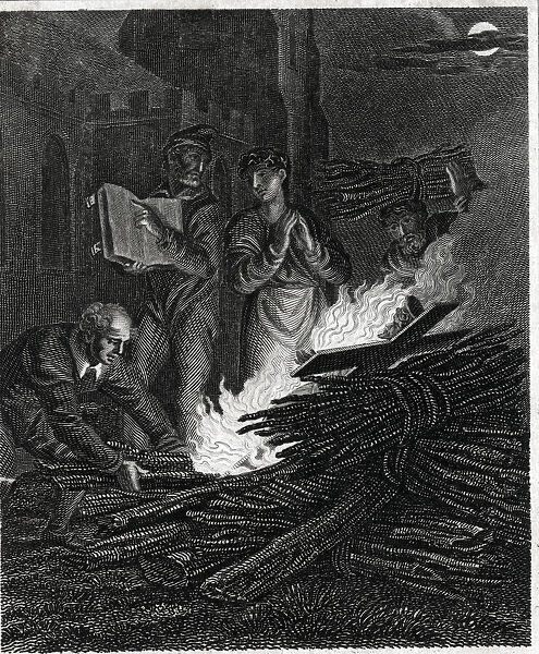 Four men burning the Holy Rood near Harwich, Essex