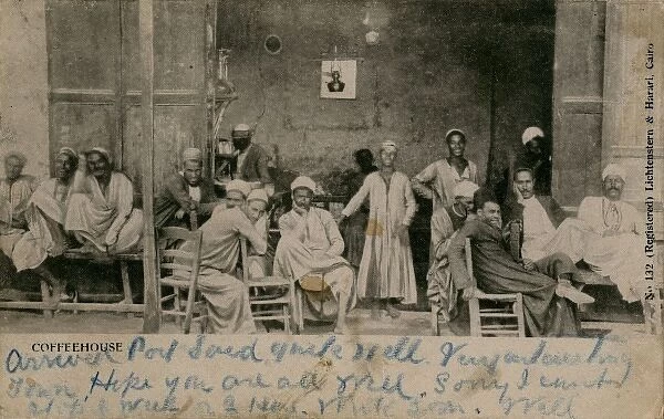 Men at a coffee house, Cairo, Egypt