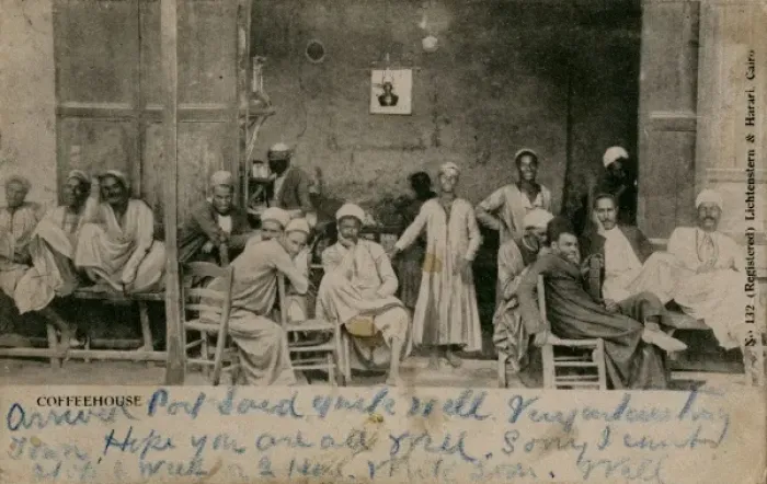 Framed Print : Men at a coffee house, Cairo, Egypt Framed Print : Men at a coffee house, Cairo, Egypt