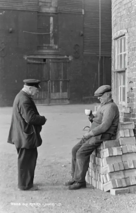 Framed Print : Two Men in Conversation Framed Print : Two Men in Conversation