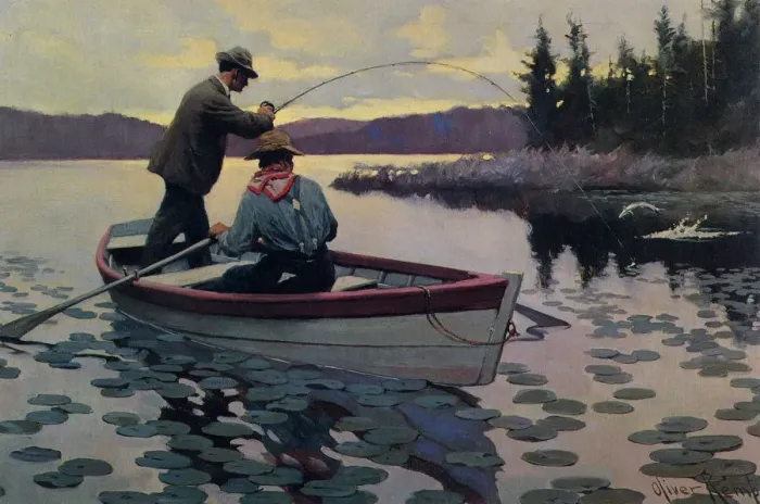 Framed Print : Men Fishing Date: 1930 Framed Print : Men Fishing Date: 1930