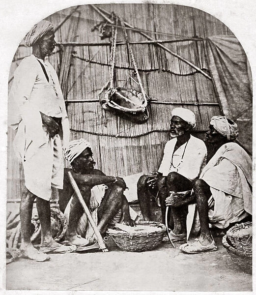 Men from the Golah tribe, saltmakers, India circa 1860s. Date: circa 1860s