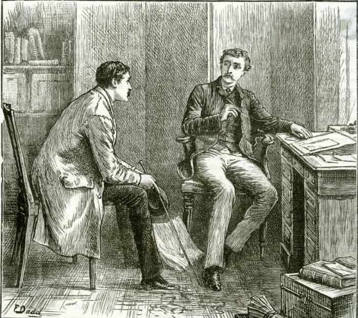 Framed Print : Two Men in Office C19