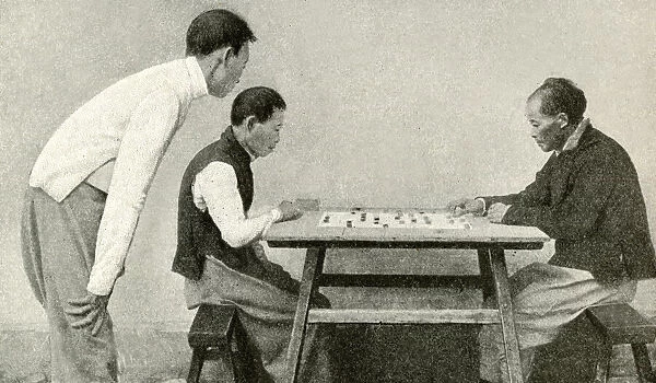 Men playing chess, China, East Asia